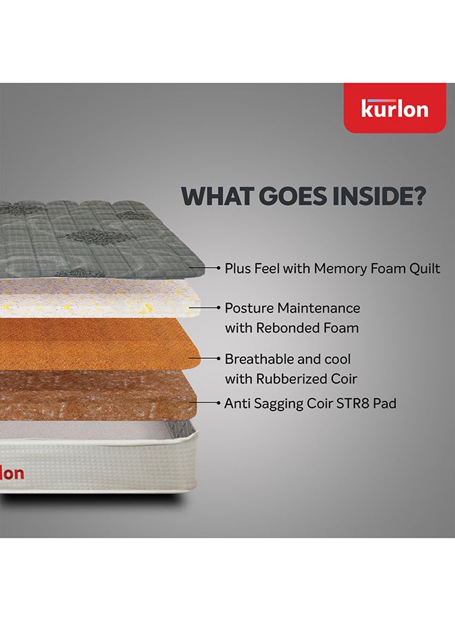 Kurlon Kurl-On Spinekare Memory Foam | Strong Spinal Support with Rubberized Coir | Anti-Sagging Rebonded Foam | Orthopedic Mattress with Quilted Foam | Breathable | 200x200x20 - Image 4